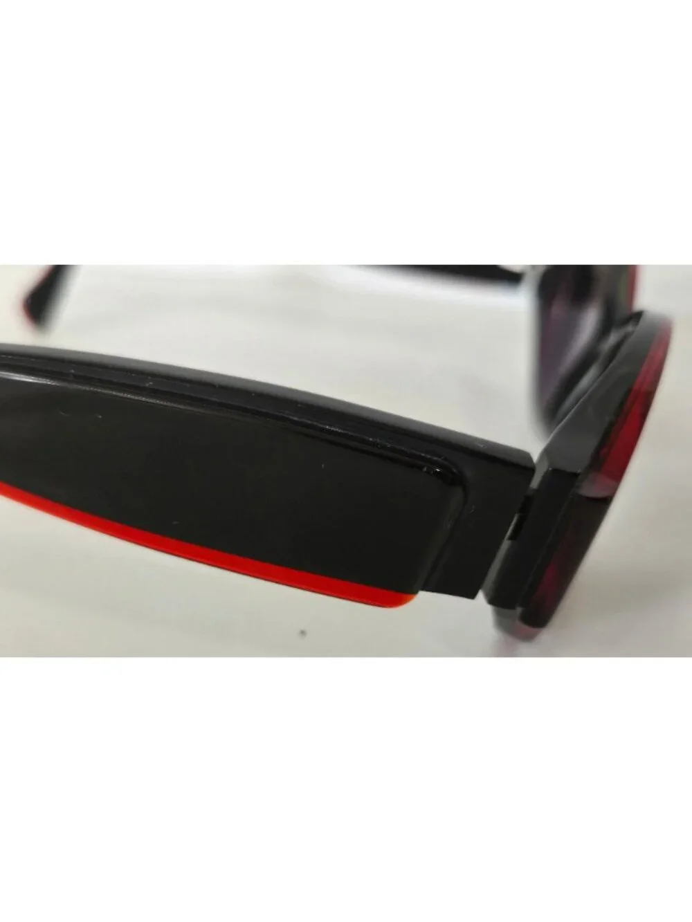 Vintage Handcrafted In France Face a Face Samba Black And Red Rx Sunglasses